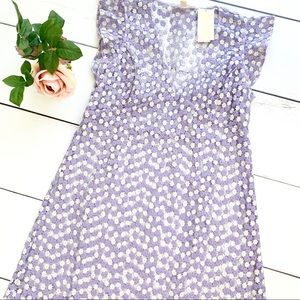 NWT Michael Kors Lilac Silver Floral Mini Dress